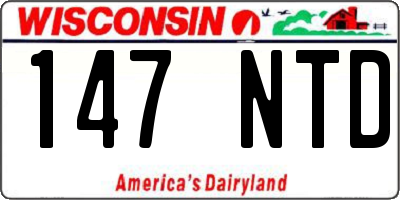 WI license plate 147NTD