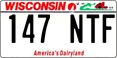WI license plate 147NTF