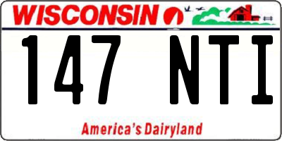 WI license plate 147NTI