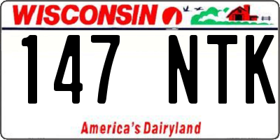 WI license plate 147NTK