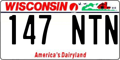 WI license plate 147NTN