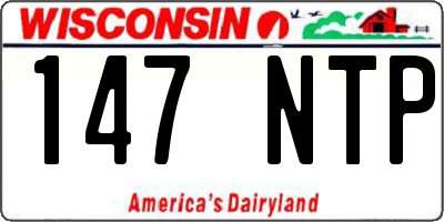 WI license plate 147NTP