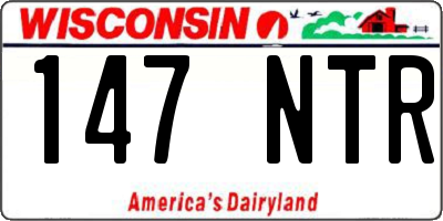 WI license plate 147NTR