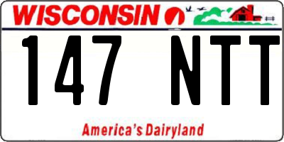 WI license plate 147NTT