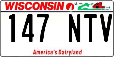 WI license plate 147NTV
