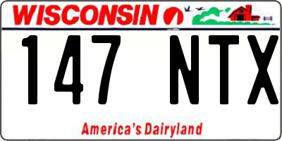 WI license plate 147NTX