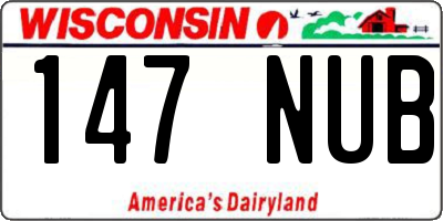 WI license plate 147NUB
