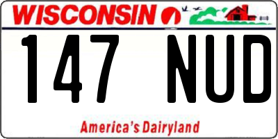 WI license plate 147NUD