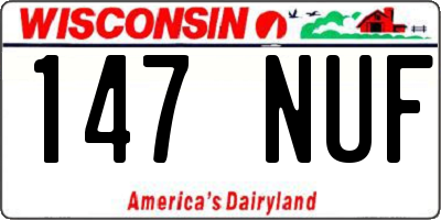 WI license plate 147NUF