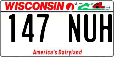 WI license plate 147NUH