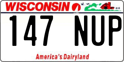 WI license plate 147NUP