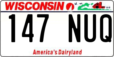 WI license plate 147NUQ