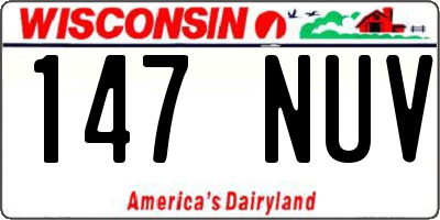 WI license plate 147NUV