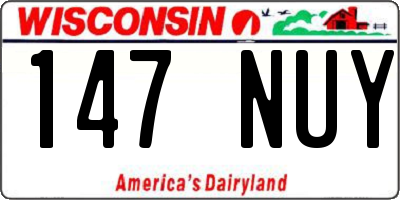 WI license plate 147NUY