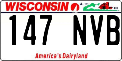 WI license plate 147NVB
