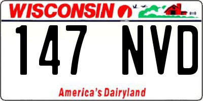 WI license plate 147NVD