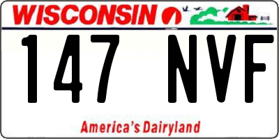 WI license plate 147NVF