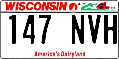WI license plate 147NVH