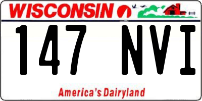 WI license plate 147NVI
