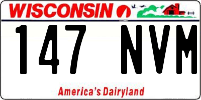 WI license plate 147NVM