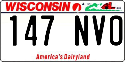 WI license plate 147NVO