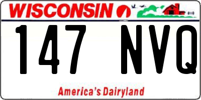 WI license plate 147NVQ