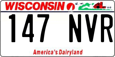 WI license plate 147NVR