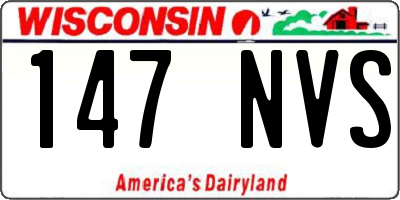 WI license plate 147NVS