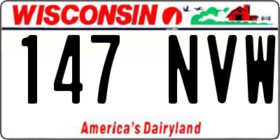 WI license plate 147NVW
