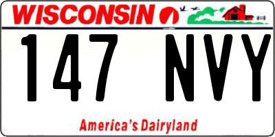 WI license plate 147NVY