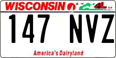 WI license plate 147NVZ