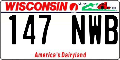 WI license plate 147NWB