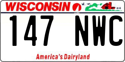 WI license plate 147NWC