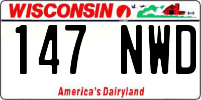 WI license plate 147NWD