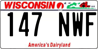 WI license plate 147NWF