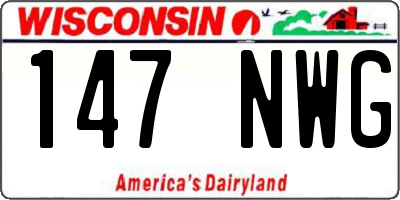 WI license plate 147NWG