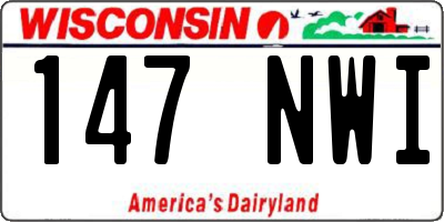 WI license plate 147NWI