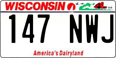 WI license plate 147NWJ