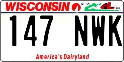 WI license plate 147NWK
