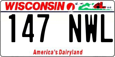 WI license plate 147NWL