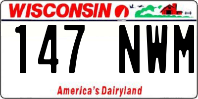 WI license plate 147NWM