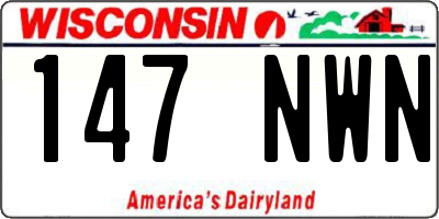 WI license plate 147NWN
