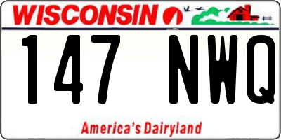 WI license plate 147NWQ