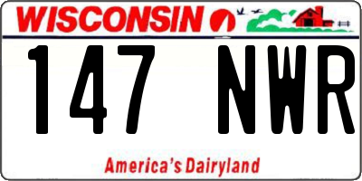 WI license plate 147NWR