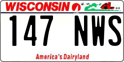 WI license plate 147NWS