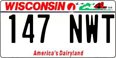 WI license plate 147NWT