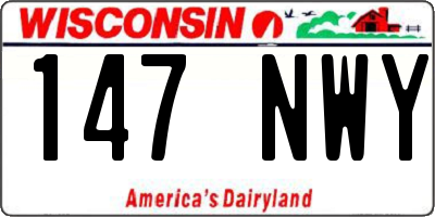 WI license plate 147NWY