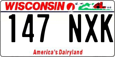 WI license plate 147NXK