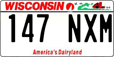 WI license plate 147NXM