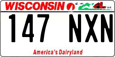 WI license plate 147NXN